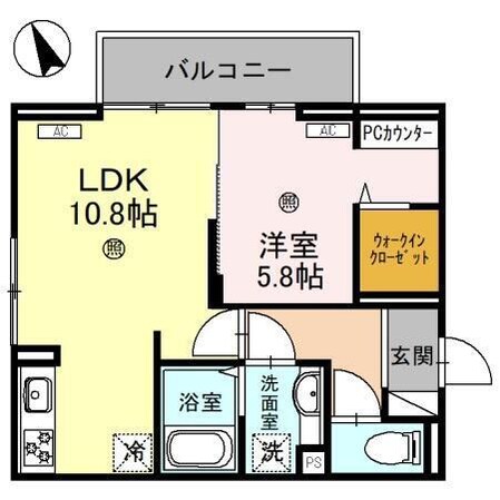 Ｄ－ＰＬＡＣＥ駅南大路の物件間取画像